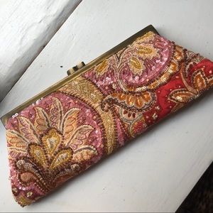 Beaded purse clutch